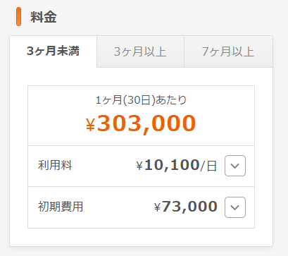 リュークスタワー 料金例