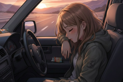 運転で疲れた人