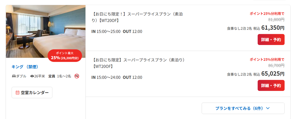 ヤフートラベルの検索結果